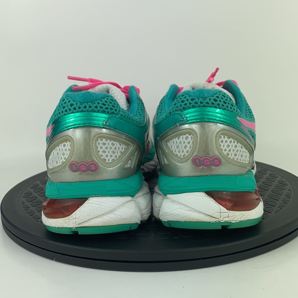 Asics Gel-Kayano 21 White/Green Athletic Running Shoes T4H7N Women's Size 8 - Picture 6 of 12